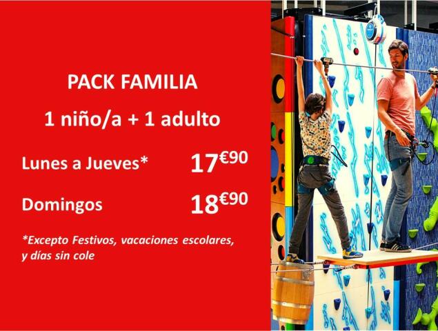 Escalada y Parque de Aventura para familias